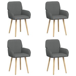 vidaXL Sillas de comedor 4 uds. Tela Gris oscuro 56,5 x 50 x 87,5 cm