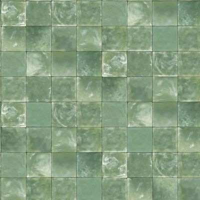 Evergreen Papel pintado Tiles verde