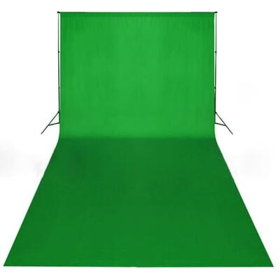 vidaXL Telón de fondo estudio fotografía algodón verde 600x300cm croma