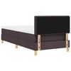 vidaXL Cama tipo Box Spring con coj&iacute;n Marr&oacute;n Oscuro 90 x 200 cm tela