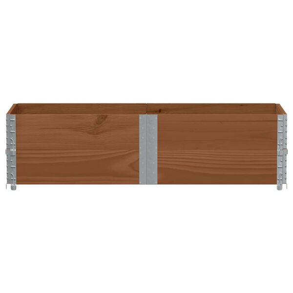 vidaXL Collares de palets 2 uds madera maciza de pino marr&oacute;n 150x50 cm