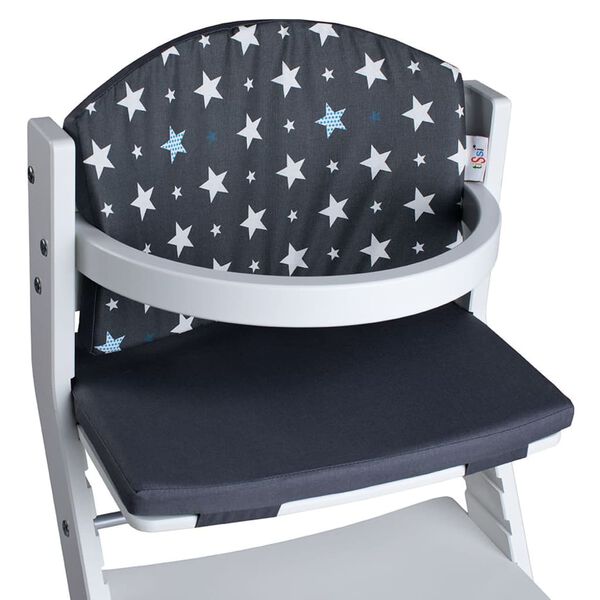 tiSsi Coj&iacute;n de asiento para trona Estrellas gris antracita