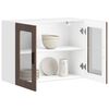 vidaXL Armario de pared para cocina puerta cristal Porto roble marr&oacute;n
