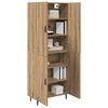 vidaXL Aparador alto 2 pcs Roble artesanal