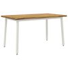 vidaXL Mesa de comedor con borde natural 120 x 90 x 75 cm