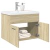 vidaXL Mueble de baño con lavabo integrado roble Sonoma