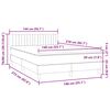 vidaXL Cama box spring con colch&oacute;n y LED terciopelo rosa 140x210 cm