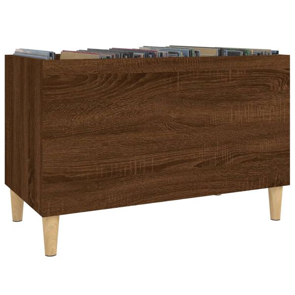 vidaXL Mueble discos madera contrachapada roble marrón 74,5x38x48 cm