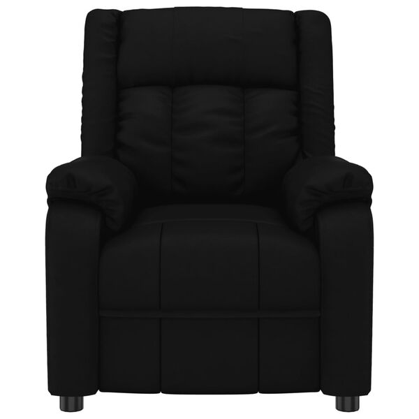 vidaXL Sillón de masaje de cuero sintético negro
