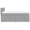 vidaXL Cama box spring con colch&oacute;n tela gris claro 160x200 cm