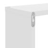 vidaXL Estantes cubo de pared 6 unidades blanco brillo 26x15x26 cm