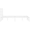 vidaXL Estructura cama sin colch&oacute;n con cabecero metal blanco 120x190cm