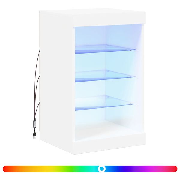 vidaXL Aparador con luces LED blanco 41x37x67 cm