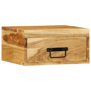 vidaXL Mesita de noche de pared madera maciza de acacia