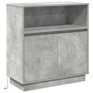 vidaXL Aparador LED Gris hormig&oacute;n 71 x 34,5 x 75 cm