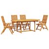 vidaXL Conjunto de Comedor de Jard&iacute;n 5 pcs Marr&oacute;n