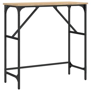 vidaXL Mesa consola madera de ingenier&iacute;a roble Sonoma 75x32x75 cm