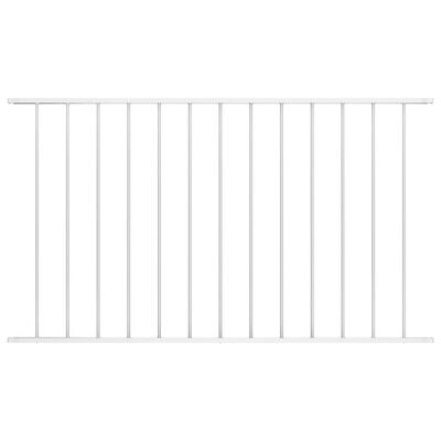 vidaXL Panel de valla con acero recubrimiento polvo blanco 1,7x1,25m