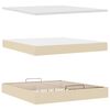 vidaXL Estructura de cama otomana con colchón tela crema 160x200cm