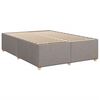 vidaXL Cama box spring con colch&oacute;n tela gris taupe 140x200 cm