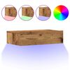 vidaXL Mesilla de noche de madera antigua 60x35cm madera de ingenier&iacute;a