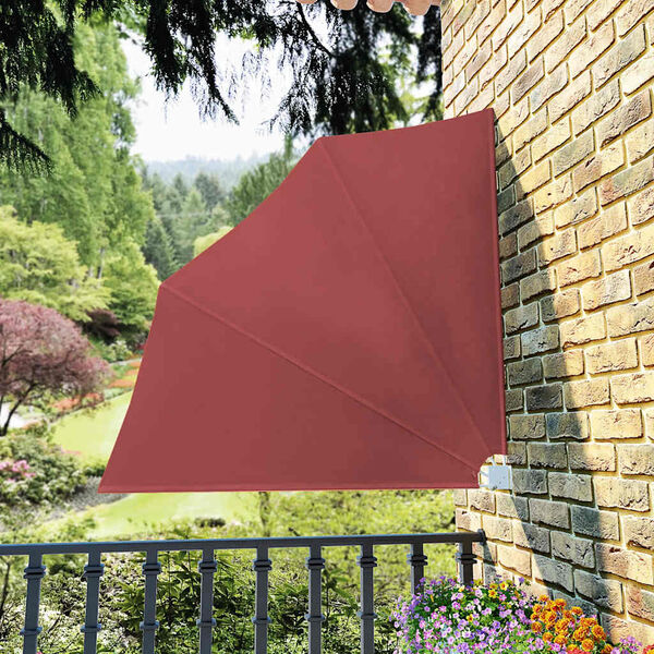 vidaXL Toldo lateral plegable de balcón color terracota 140x140 cm