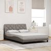 vidaXL Estructura de cama sin colch&oacute;n tela gris taupe 120x200 cm