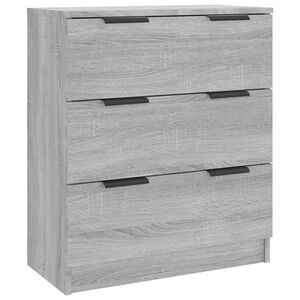 vidaXL Aparador de madera contrachapada gris Sonoma 60x30x70 cm