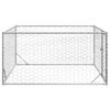 vidaXL Caseta para perros de exterior con puerta 2x2x1 m de acero galvanizado