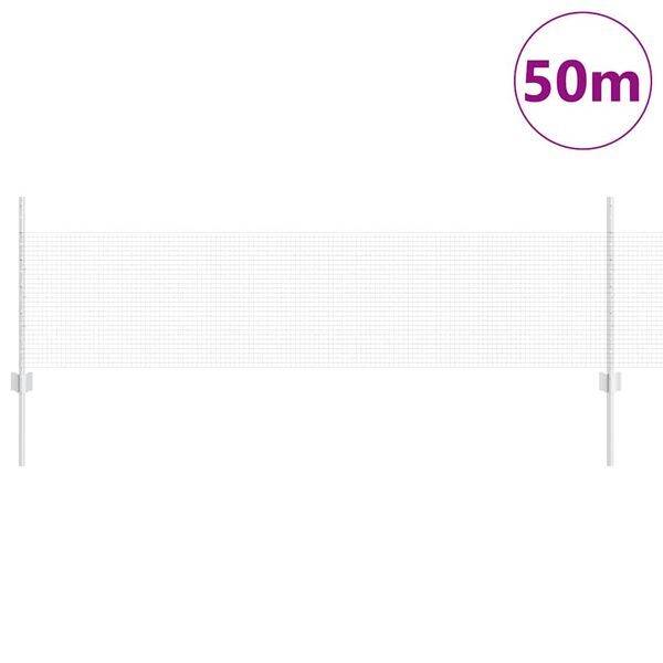 vidaXL Valla con Poste Plateado 0,5 x 50 m Acero