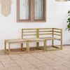 vidaXL Set de muebles de jard&iacute;n 3 pzas madera de pino impregnada verde