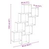vidaXL Estante cubo pared madera ingenier&iacute;a envejecida 90x15x119,5 cm