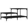 vidaXL Mesa de centro madera contrachapada negro 100x50,5x45 cm