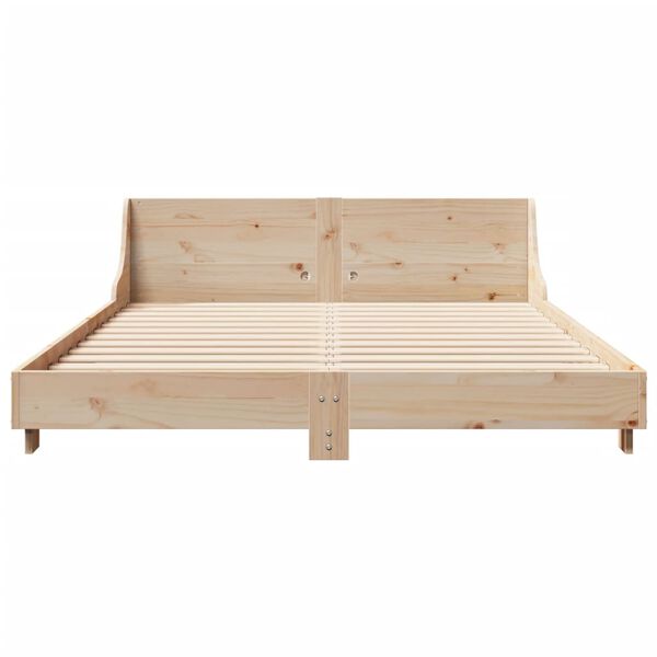 vidaXL Estructura de cama sin colch&oacute;n madera maciza de pino 120x190 cm