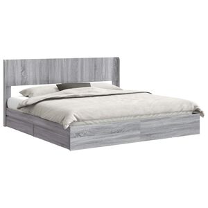 vidaXL Estructura de cama con almacenamiento y cabecero 2 uds.