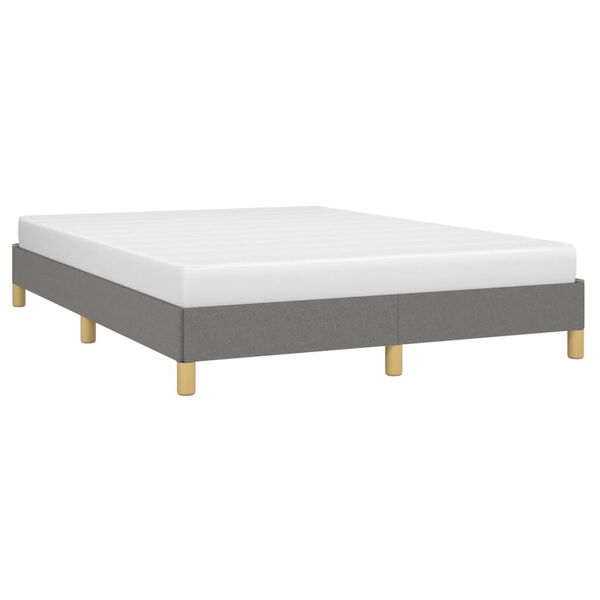 vidaXL Cama sin colch&oacute;n tela gris oscuro 140x190 cm
