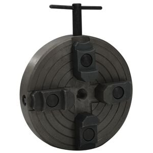vidaXL Mandril madera 4 mordazas con conexi&oacute;n M18 acero negro 150x63mm