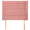 vidaXL Cabecero con orejas de terciopelo rosa 103x23x118/128 cm