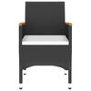 vidaXL Juego de comedor de jard&iacute;n 9 piezas rat&aacute;n sint&eacute;tico negro