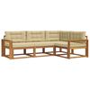 vidaXL Conjunto de sof&aacute;s de exterior 4 uds. Natural y Beige