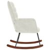 vidaXL Silla mecedora de terciopelo crema