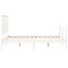 vidaXL Estructura de cama con cabecero madera maciza blanco 120x200 cm