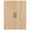 vidaXL Aparador alto madera contrachapada color roble 69,5x34x180 cm