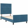 vidaXL Cama tipo Box Spring Azul Oscuro 90 x 200 cm Terciopelo