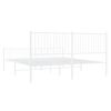 vidaXL Estructura cama sin colch&oacute;n con estribo metal blanco 193x203 cm