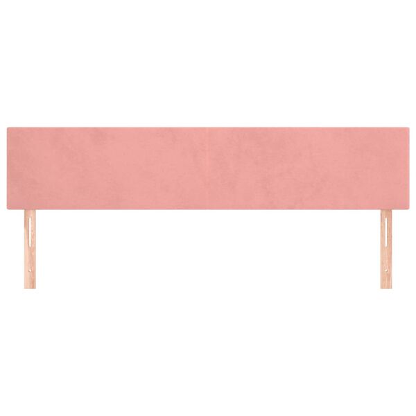 vidaXL Cabeceros terciopelo rosa 160x5x78/88 cm