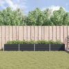 vidaXL Jardinera Antracita 195 x 100 x 45 cm Acero Galvanizado