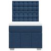 vidaXL Cama box spring con colch&oacute;n tela azul 100x200 cm