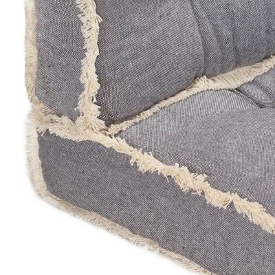 vidaXL Juego de cojines para sofá de palés 3 piezas gris antracita