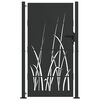 vidaXL Puerta de jard&iacute;n 110 x 180 cm Negro Con cerradura